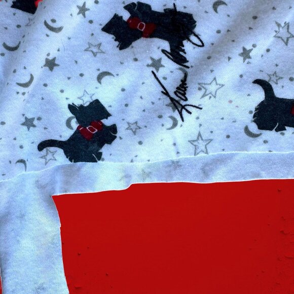 Vintsge Karen Neuburger 2000 Scottie Dog Fabric White Flannel 36 in W x … - Picture 11 of 12